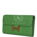 Hermes Constance Wallet To Go Vert Yucca Epsom GHW