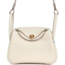 Hermes Mini Lindy II Craie Clemence GHW