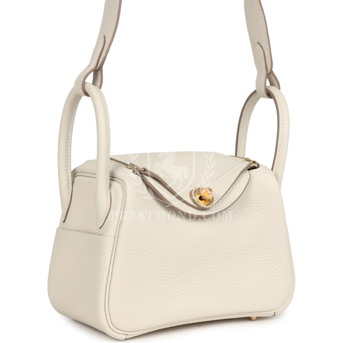 Hermes Mini Lindy II Craie Clemence GHW — изображение 2