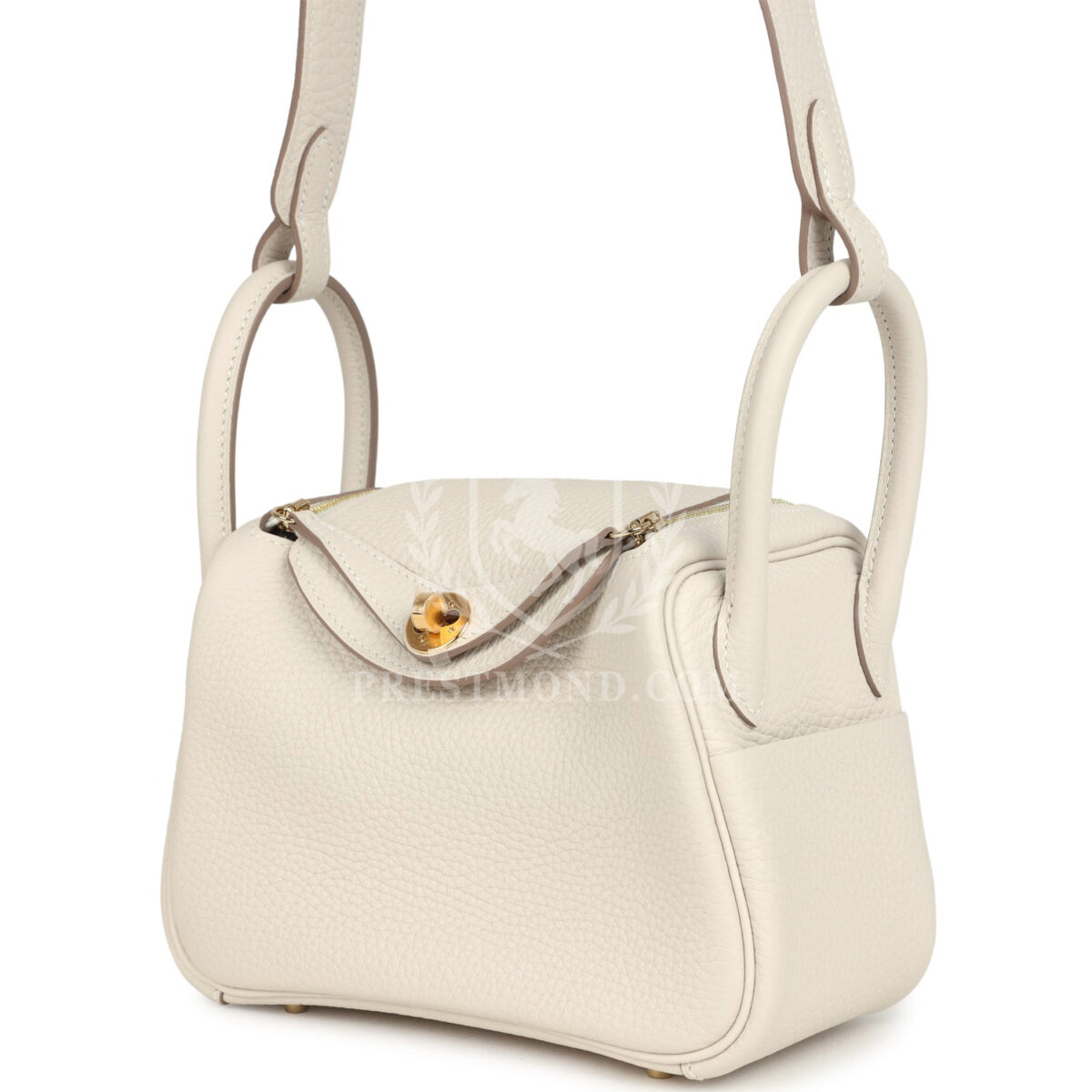 Hermes Mini Lindy II Craie Clemence GHW — изображение 5