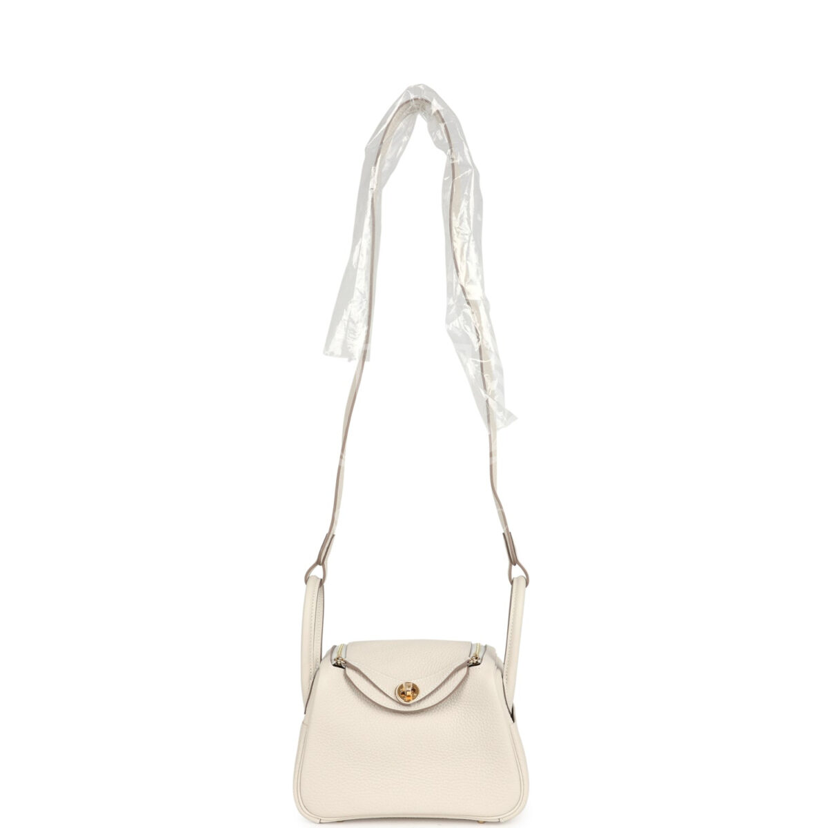 Hermes Mini Lindy II Craie Clemence GHW — изображение 6