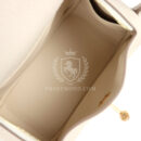 Hermes Mini Lindy II Craie Clemence GHW