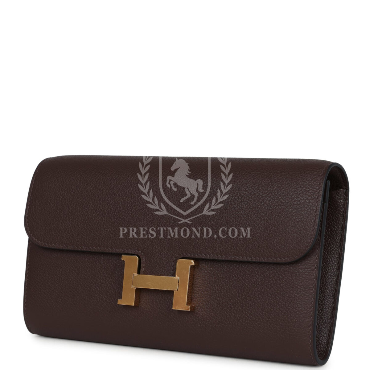 Hermes Constance Wallet To Go  Moka Evercolor GHW — изображение 5