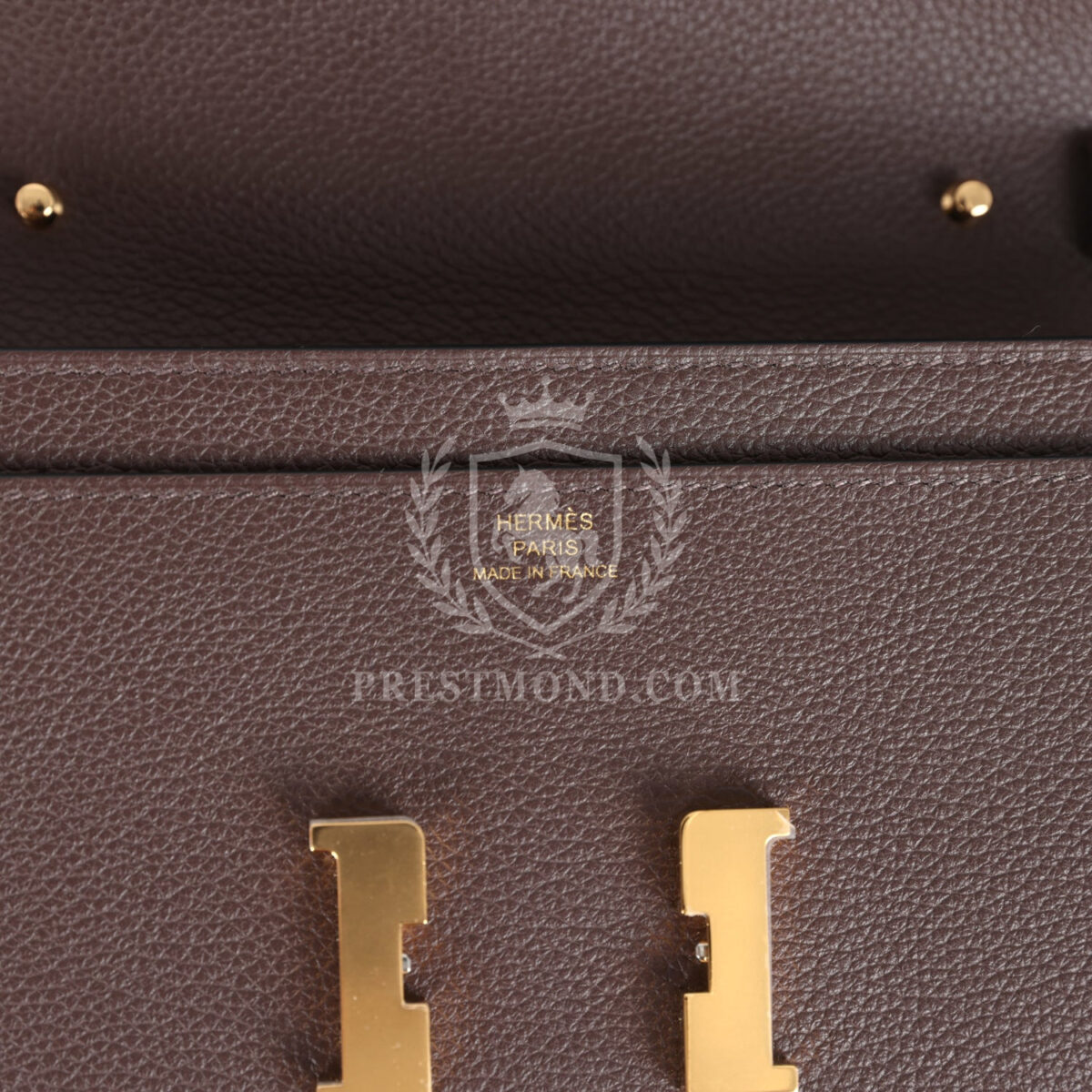 Hermes Constance Wallet To Go  Moka Evercolor GHW — изображение 7