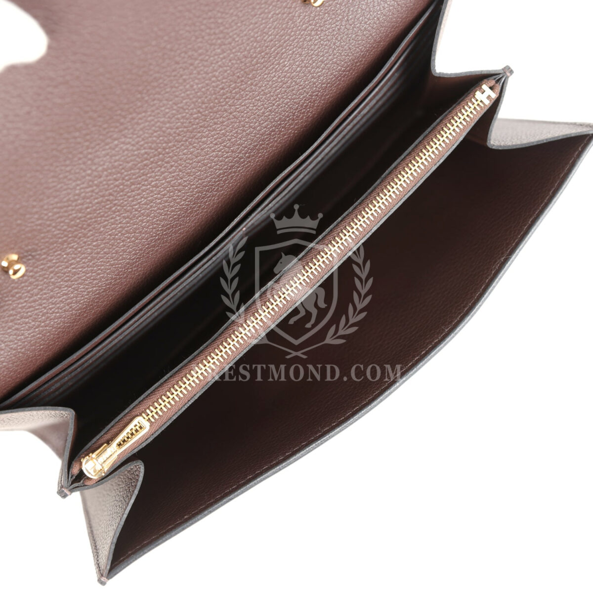 Hermes Constance Wallet To Go  Moka Evercolor GHW — изображение 8