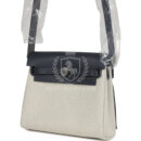 Hermes Herbag Zip 20 Mini Ecru and Bleu Glacier Toile H Canvas and Ardoise Vache Hunter PHW