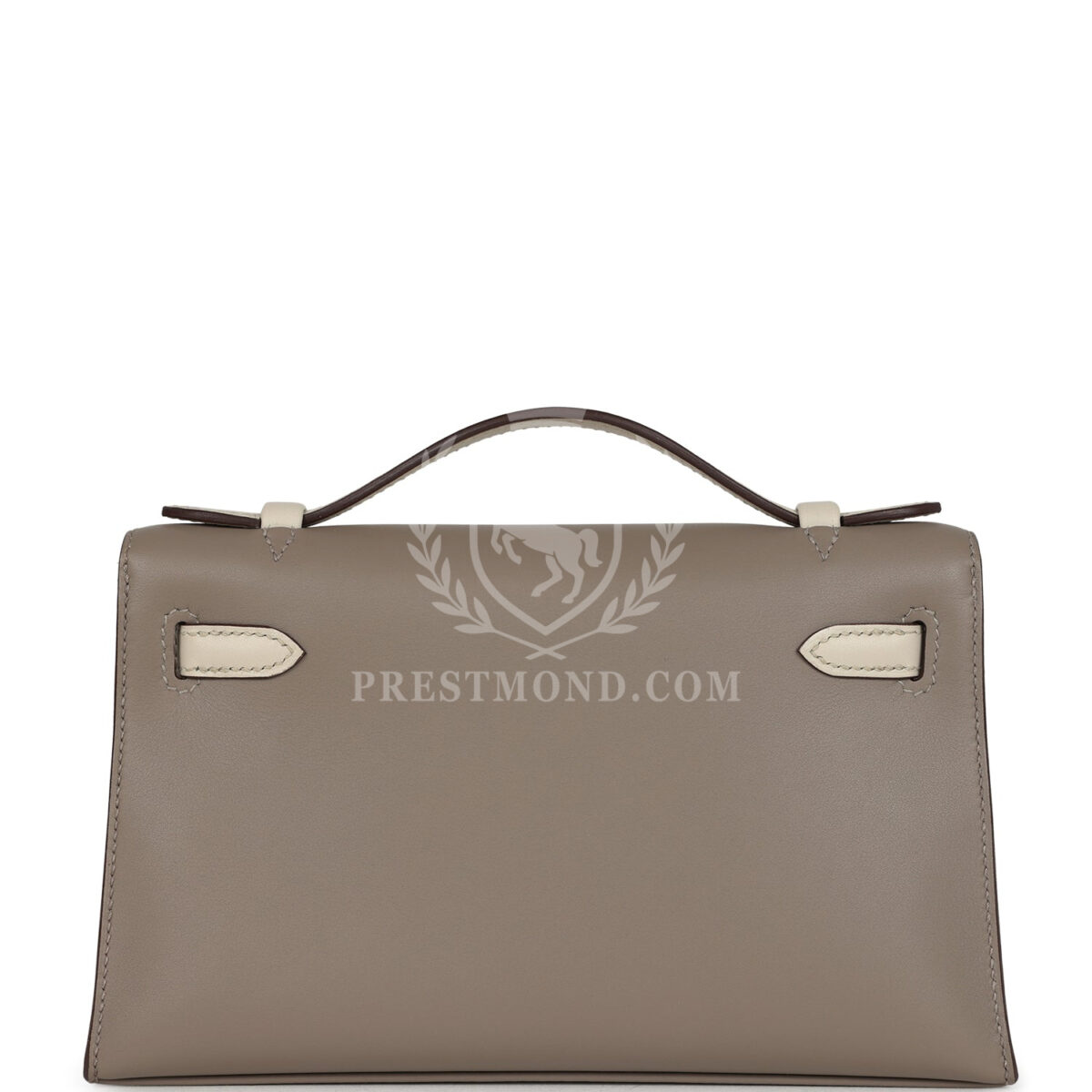 Hermes Special Order (HSS) Kelly Pochette Gris Asphalte and Beton Swift Rose GHW — изображение 4