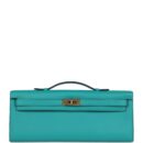 Hermes Kelly Cut Vert Verone Swift GHW
