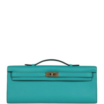 Hermes Kelly Cut Vert Verone Swift GHW