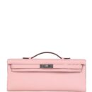 Hermes Kelly Cut Rose Sakura Swift PHW