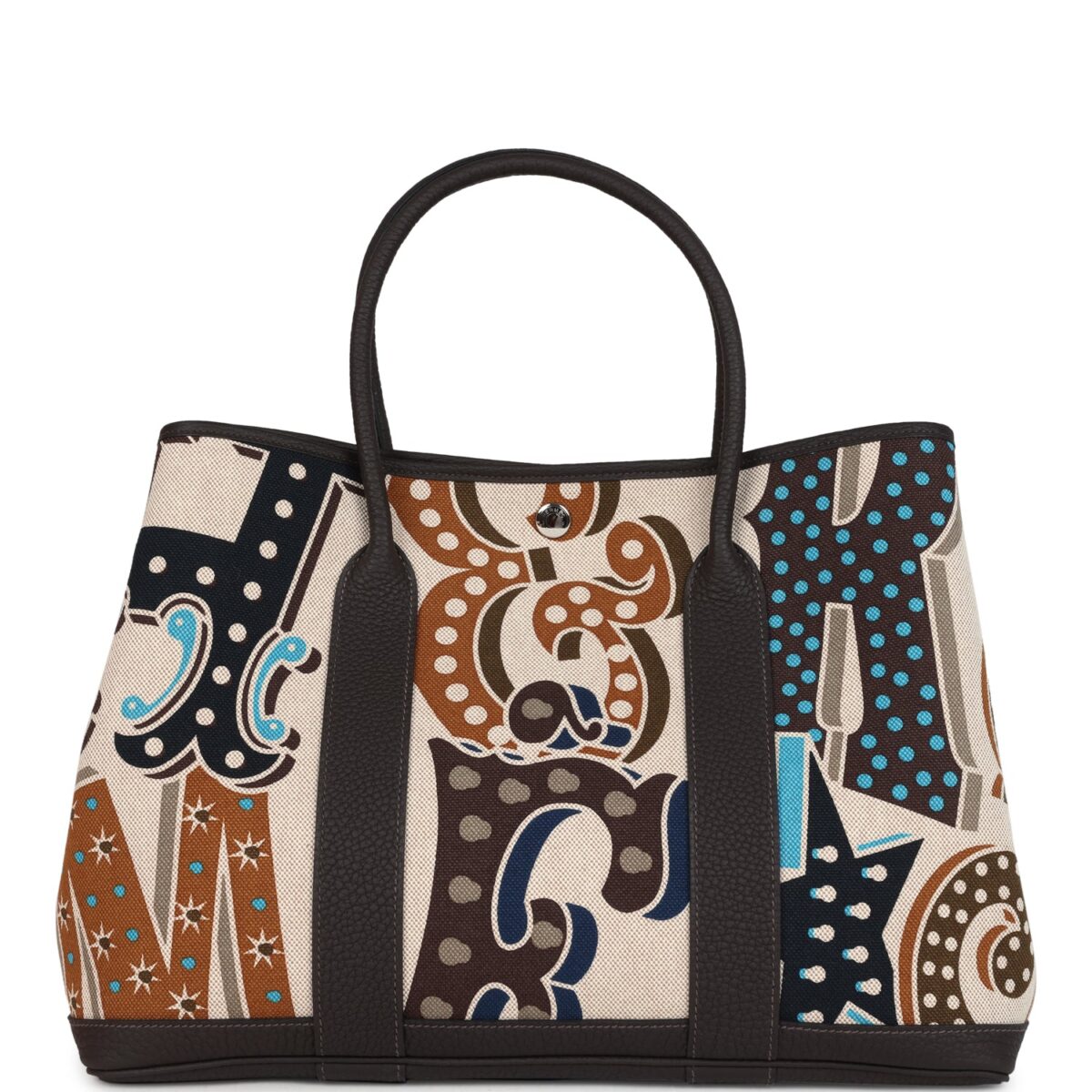 Hermes Garden Party 36 Electrique Ecru and Beige Multi Toile H and Ebene Negonda PHW