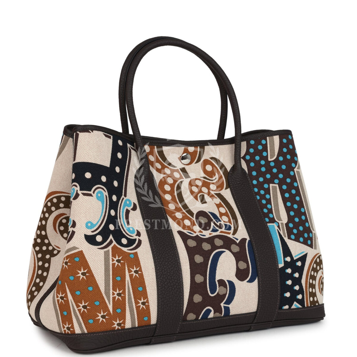 Hermes Garden Party 36 Electrique Ecru and Beige Multi Toile H and Ebene Negonda PHW — изображение 2