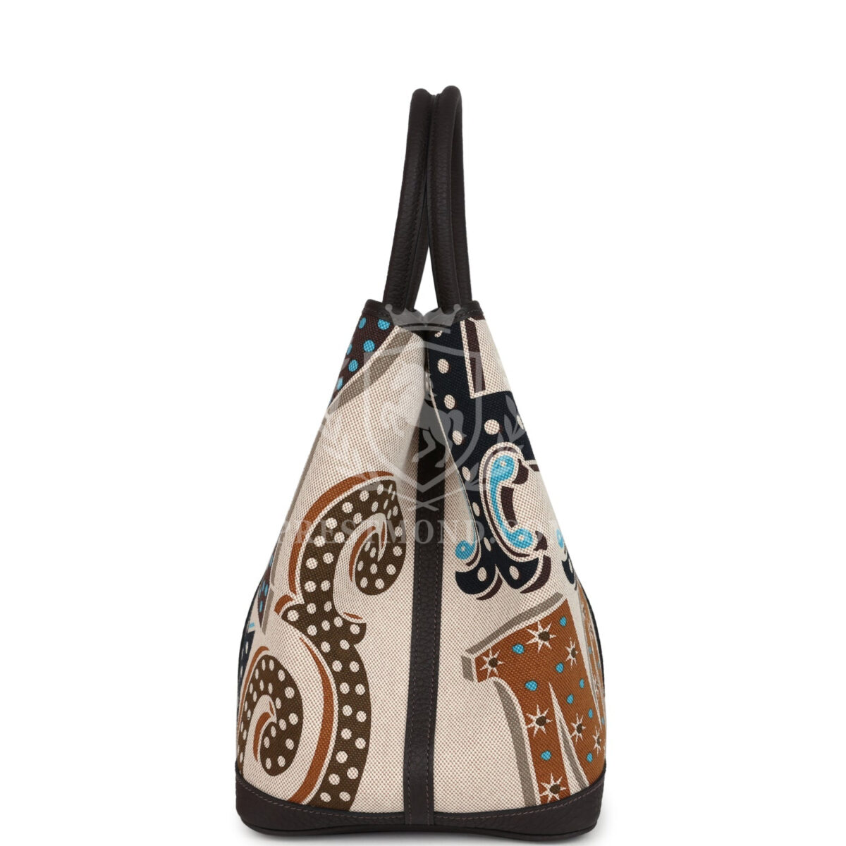 Hermes Garden Party 36 Electrique Ecru and Beige Multi Toile H and Ebene Negonda PHW — изображение 3