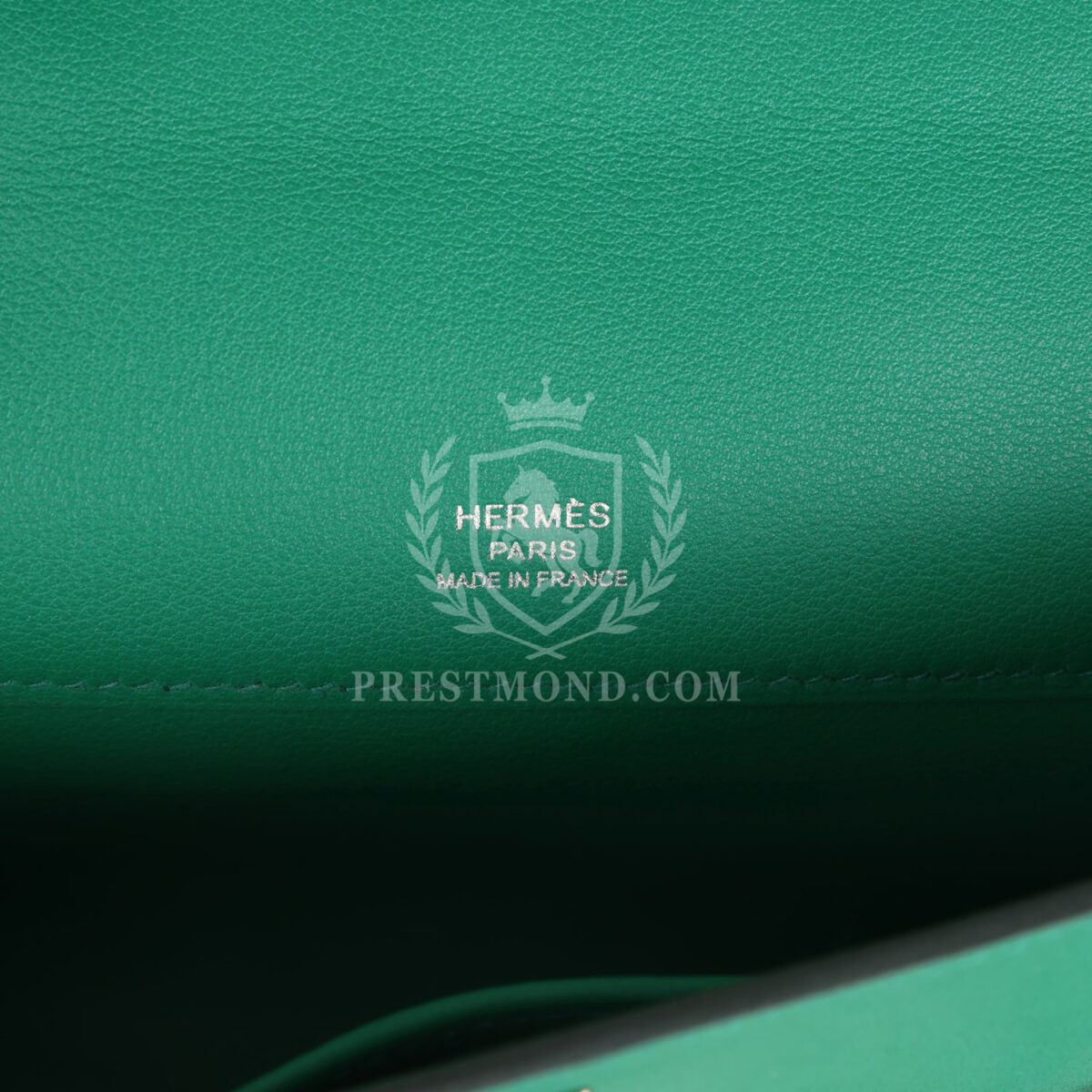 Hermes Kelly Cut Vert Vertigo Swift PHW — изображение 7