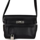 Hermes Kelly Messenger PM Black Evergrain PHW