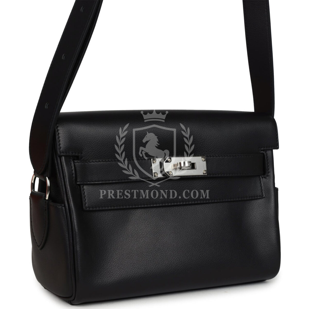 Hermes Kelly Messenger PM Black Evergrain PHW — изображение 2