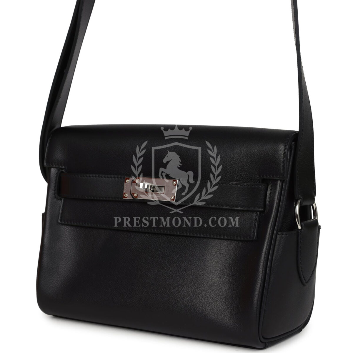 Hermes Kelly Messenger PM Black Evergrain PHW — изображение 5