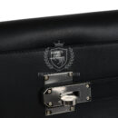 Hermes Kelly Messenger PM Black Evergrain PHW