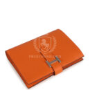 Hermes Bearn Compact Wallet Orange Epsom PHW