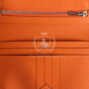 Hermes Bearn Compact Wallet Orange Epsom PHW