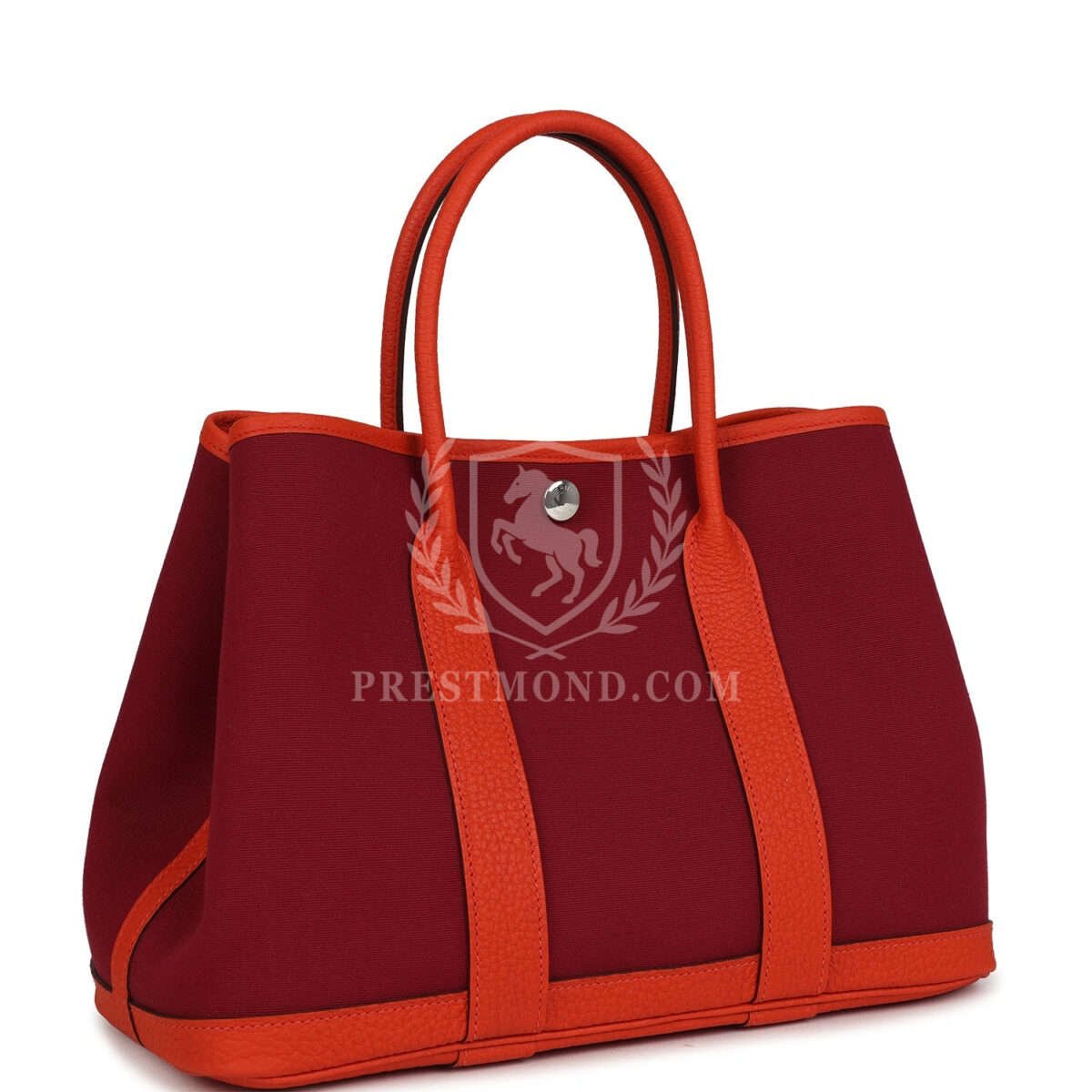 Hermes Garden Party 30 Rubis Officier Canvas and Capucine Negonda PHW — изображение 2
