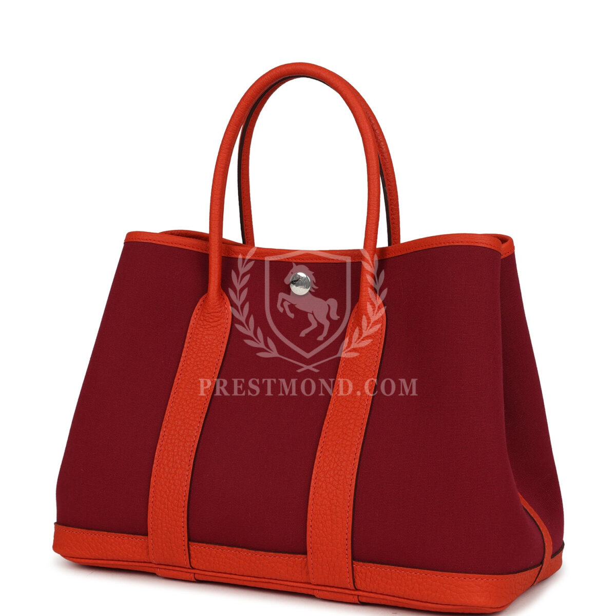 Hermes Garden Party 30 Rubis Officier Canvas and Capucine Negonda PHW — изображение 5
