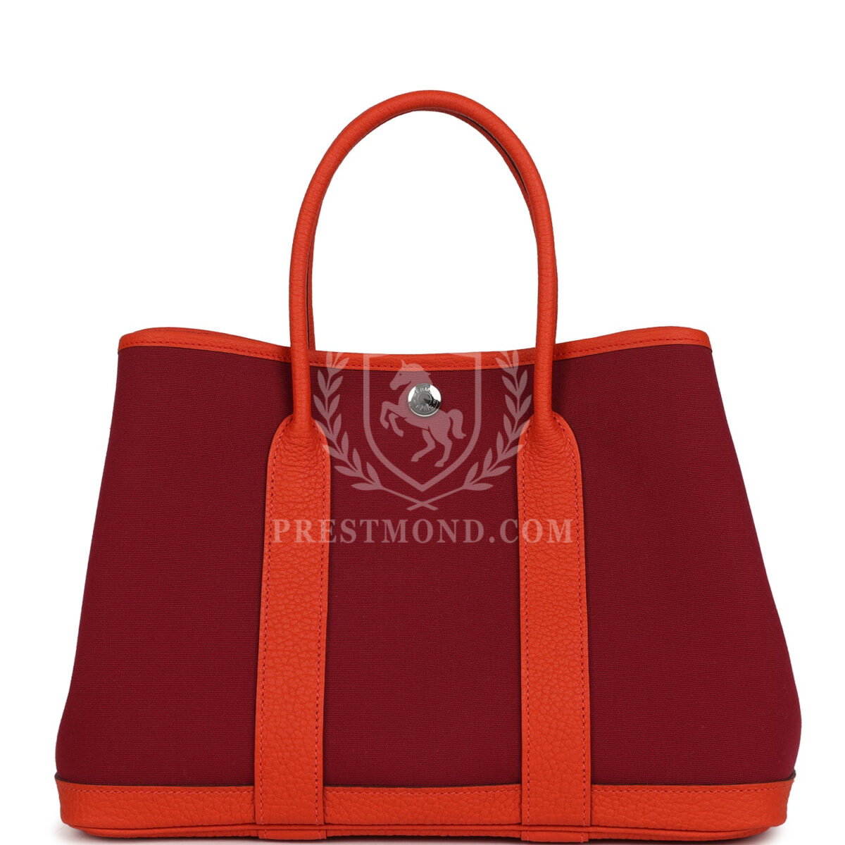 Hermes Garden Party 30 Rubis Officier Canvas and Capucine Negonda PHW — изображение 4