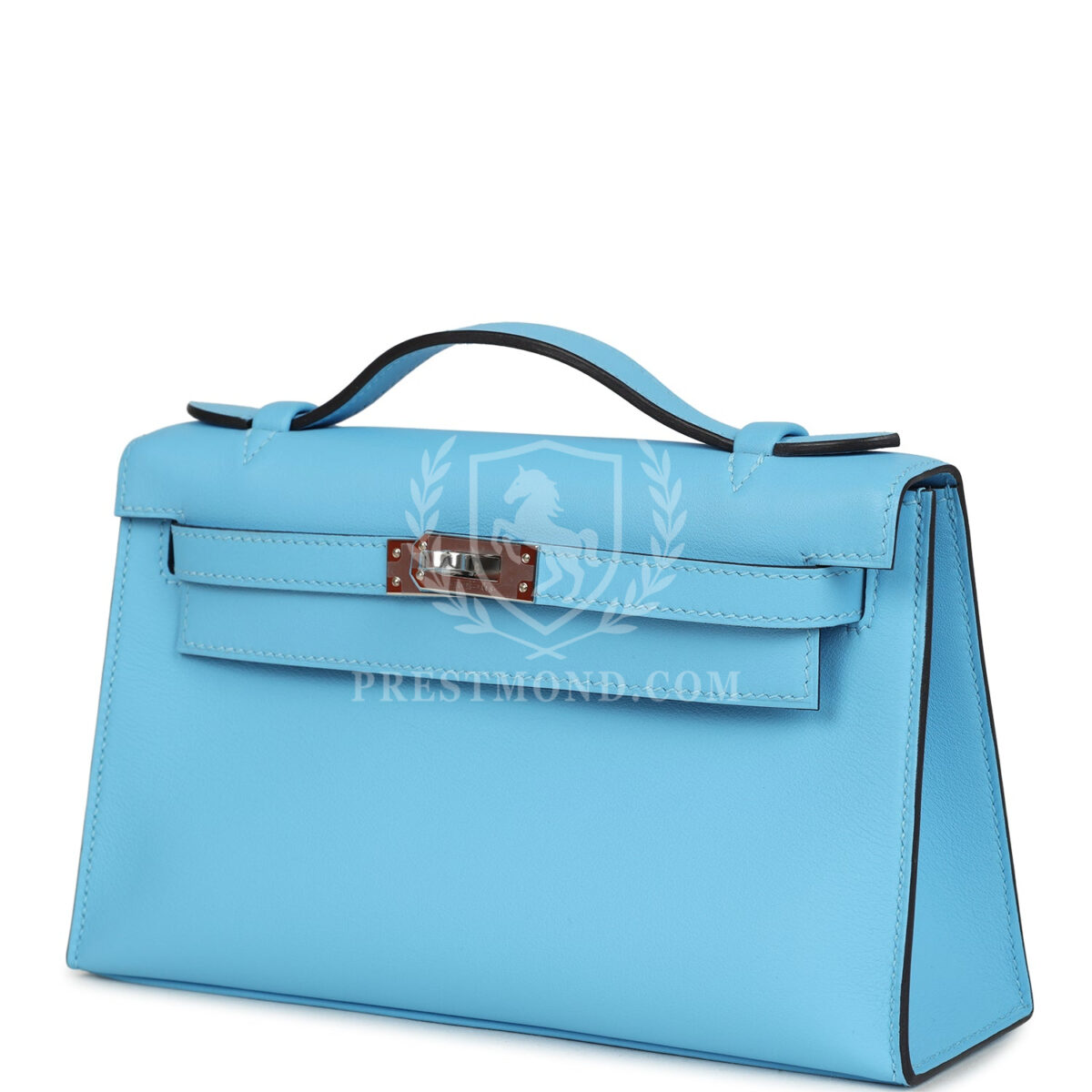 Hermes Kelly Pochette Celeste Swift PHW — изображение 5
