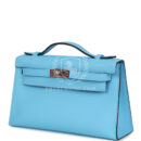 Hermes Kelly Pochette Celeste Swift PHW