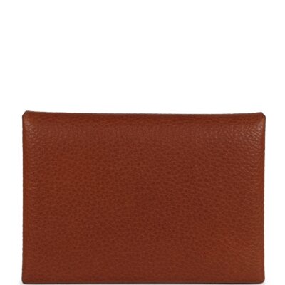 Hermes Calvi Duo Card Holder Fauve Barenia Faubourg PHW