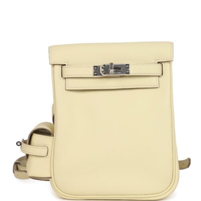Hermes Mini Kelly Jump Backpack Jaune Milton Swift PHW