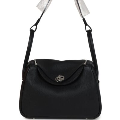 Hermes Lindy 26 Black Clemence PHW