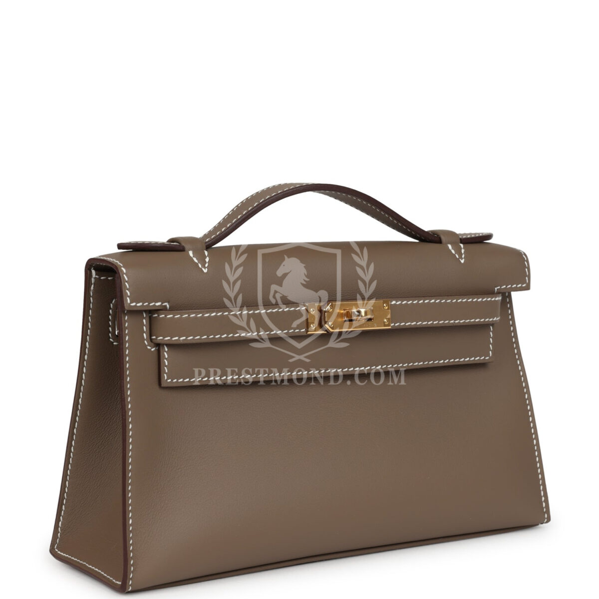 Hermes Kelly Pochette Etoupe Swift GHW — изображение 2