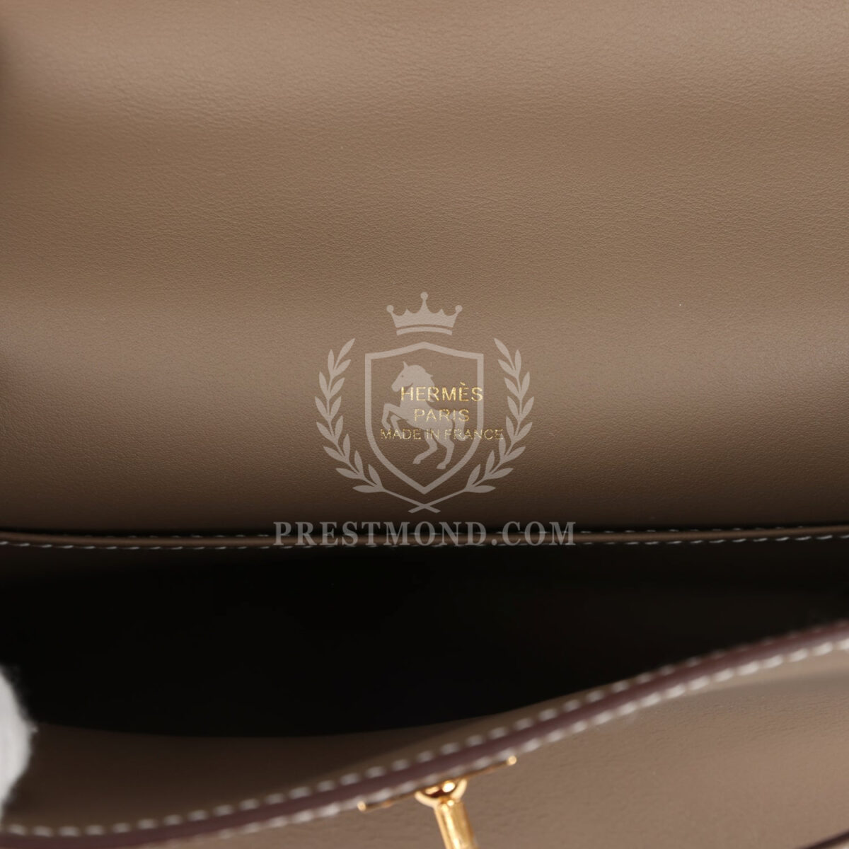 Hermes Kelly Pochette Etoupe Swift GHW — изображение 7