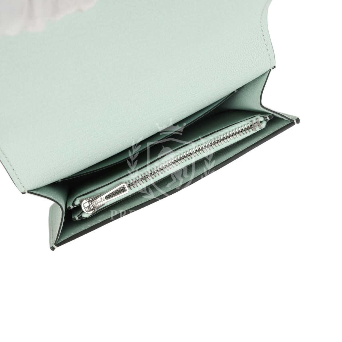 Hermes Roulis Slim Wallet Vert Fizz Chevre PHW — изображение 10