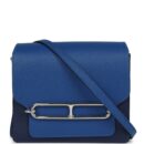 Hermes Mini Sac Roulis Bi-color Bleu Saphir and Bleu France Evercolor PHW