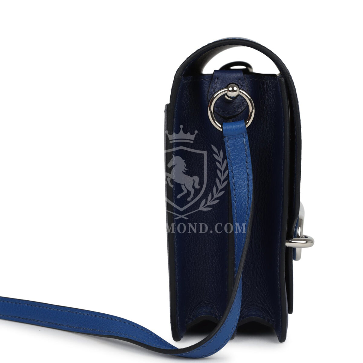 Hermes Mini Sac Roulis Bi-color Bleu Saphir and Bleu France Evercolor PHW — изображение 3
