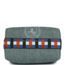 Hermes Bride-A-Brac Au Carre Case PM Vert Foret H Natte Canvas and Wool PHW