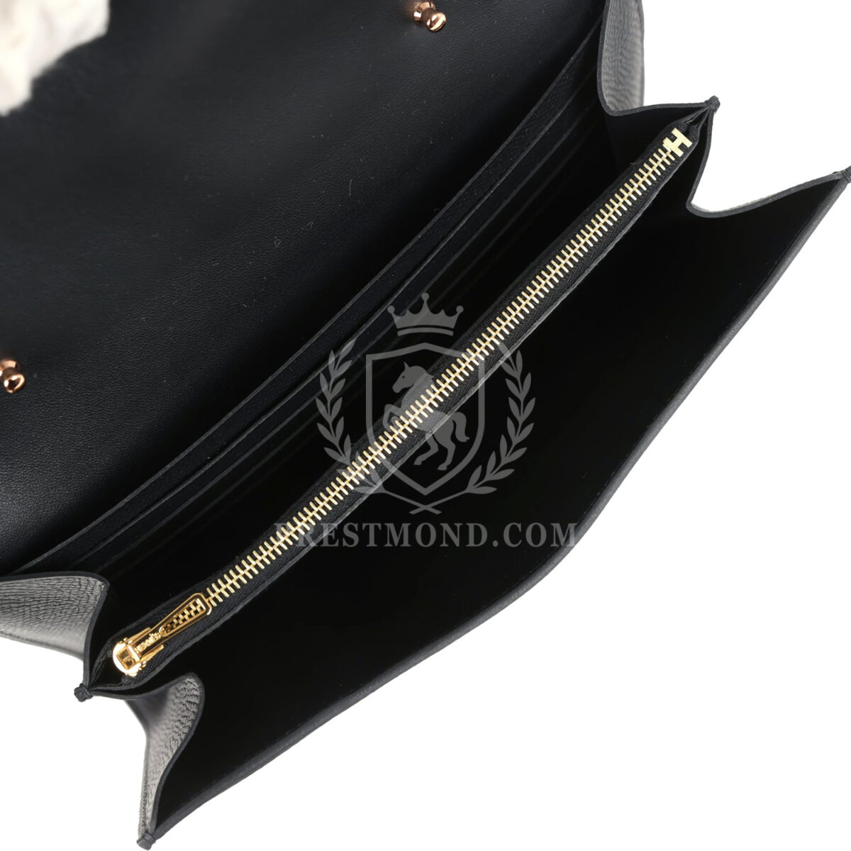 Hermes Constance Wallet To Go Black Epsom Rose GHW — изображение 8