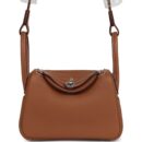 Hermes Mini Lindy II Gold Clemence PHW