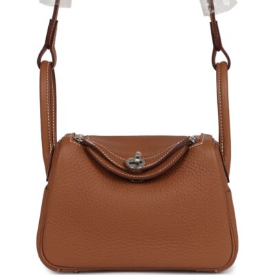 Hermes Mini Lindy II Gold Clemence PHW