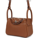 Hermes Mini Lindy II Gold Clemence PHW