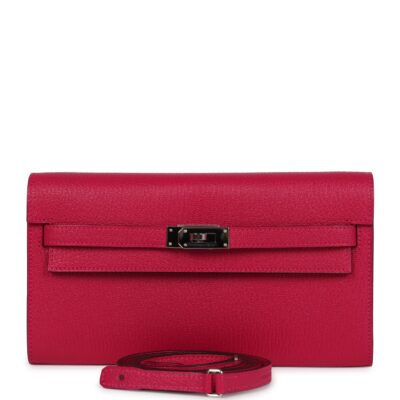 Hermes Kelly Wallet To Go Rose Mexico Chevre PHW