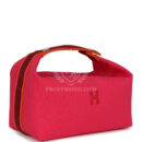 Hermes Bride A Brac Carre Case GM Hibiscus Canvas PHW