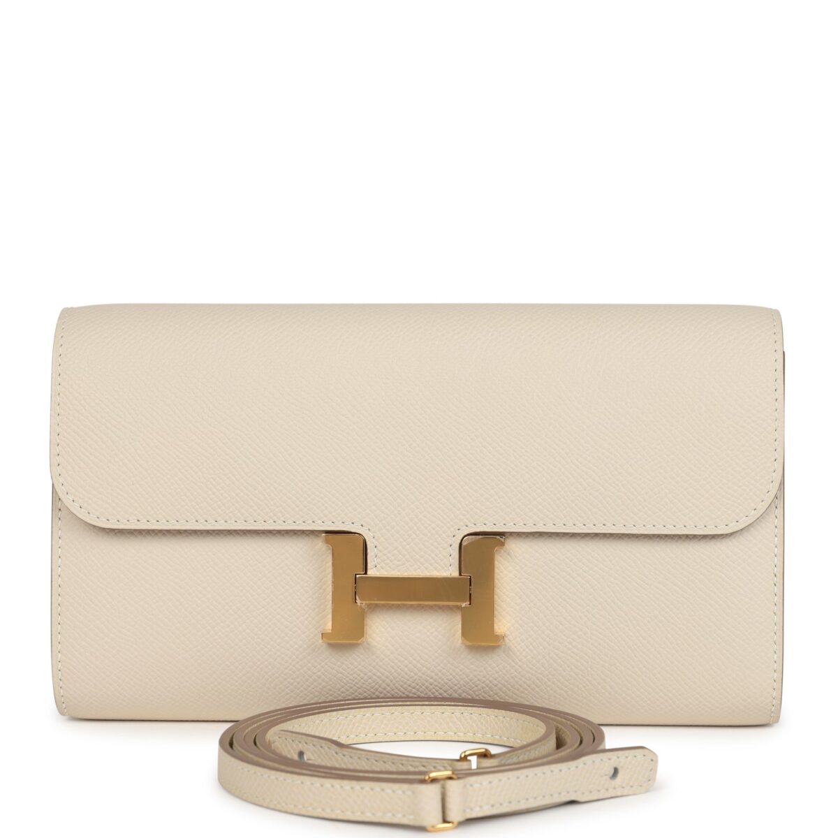 Hermes Constance To Go Wallet Craie Epsom GHW