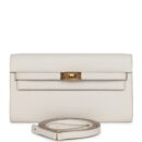 Hermes Kelly Wallet To Go Gris Pale Epsom GHW