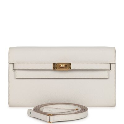 Hermes Kelly Wallet To Go Gris Pale Epsom GHW