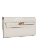 Hermes Kelly Wallet To Go Gris Pale Epsom GHW