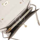 Hermes Kelly Wallet To Go Gris Pale Epsom GHW