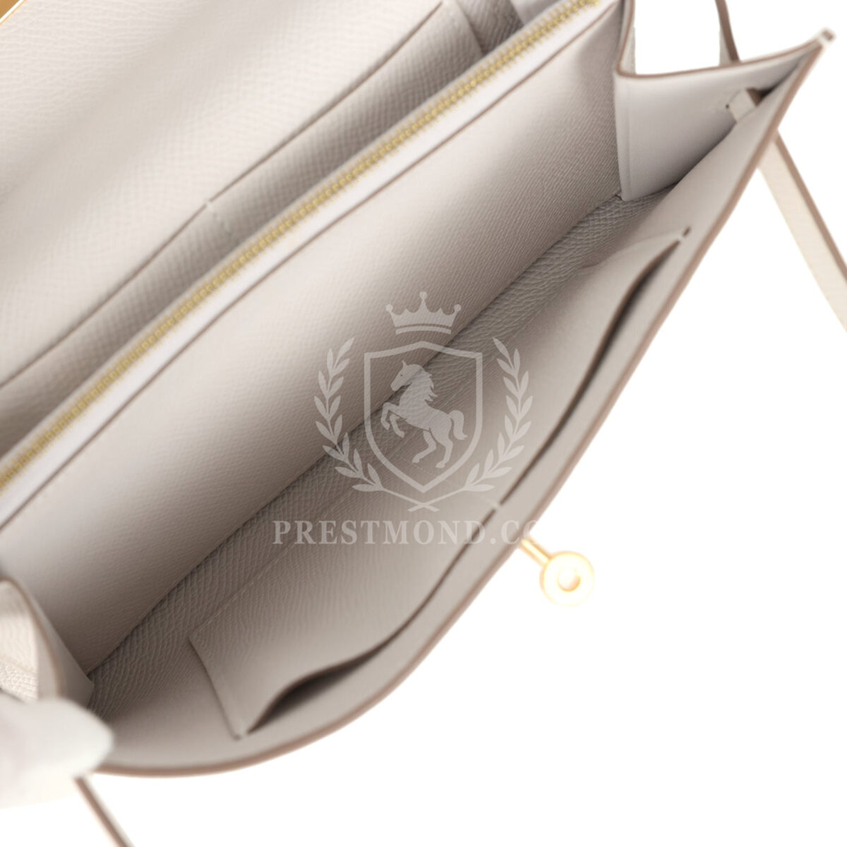 Hermes Kelly Wallet To Go Gris Pale Epsom GHW — изображение 9